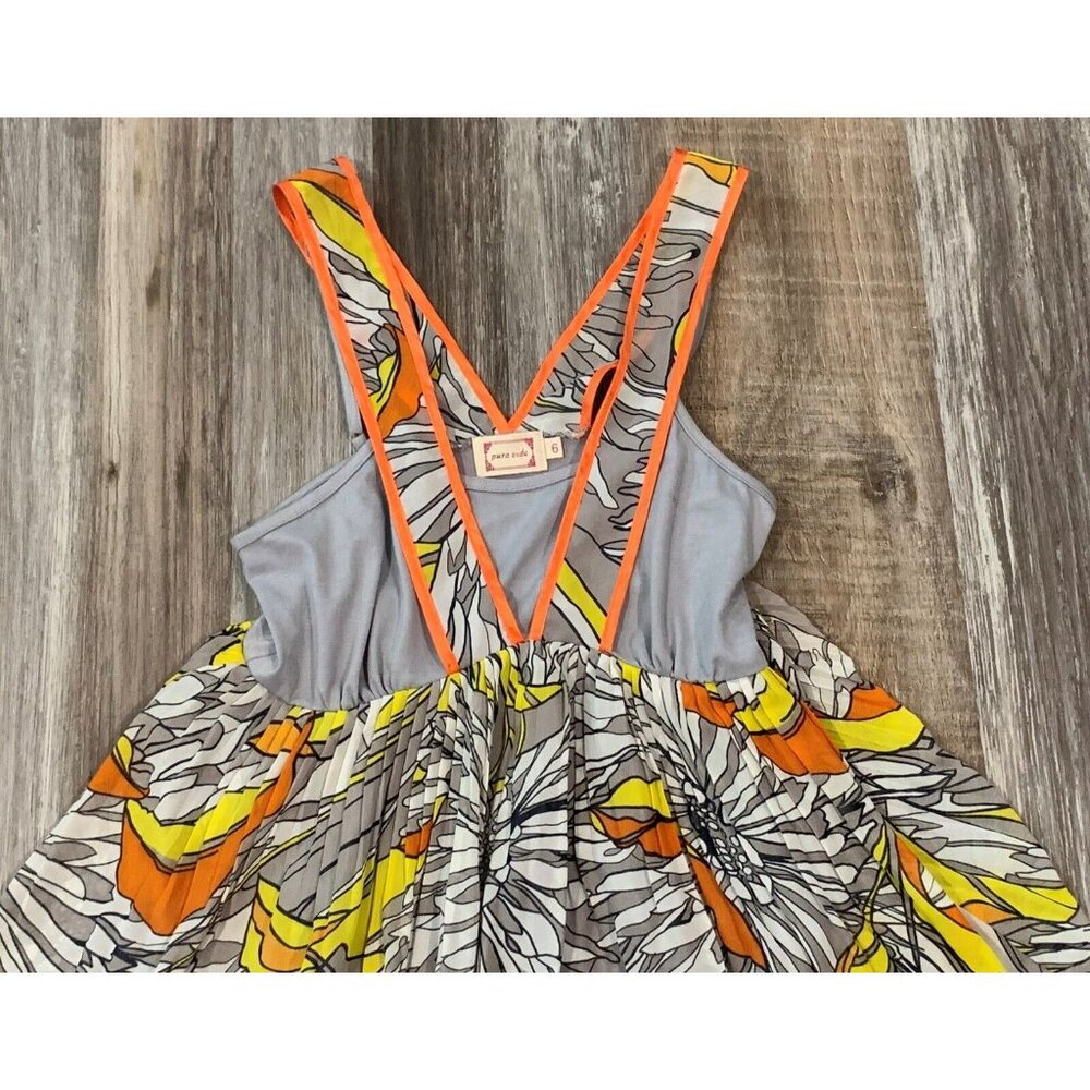 Pura Vida Dress Size 6 Side Zip Embroidered Lace Trim Floral Multicolor Vibrant - Picture 15 of 16